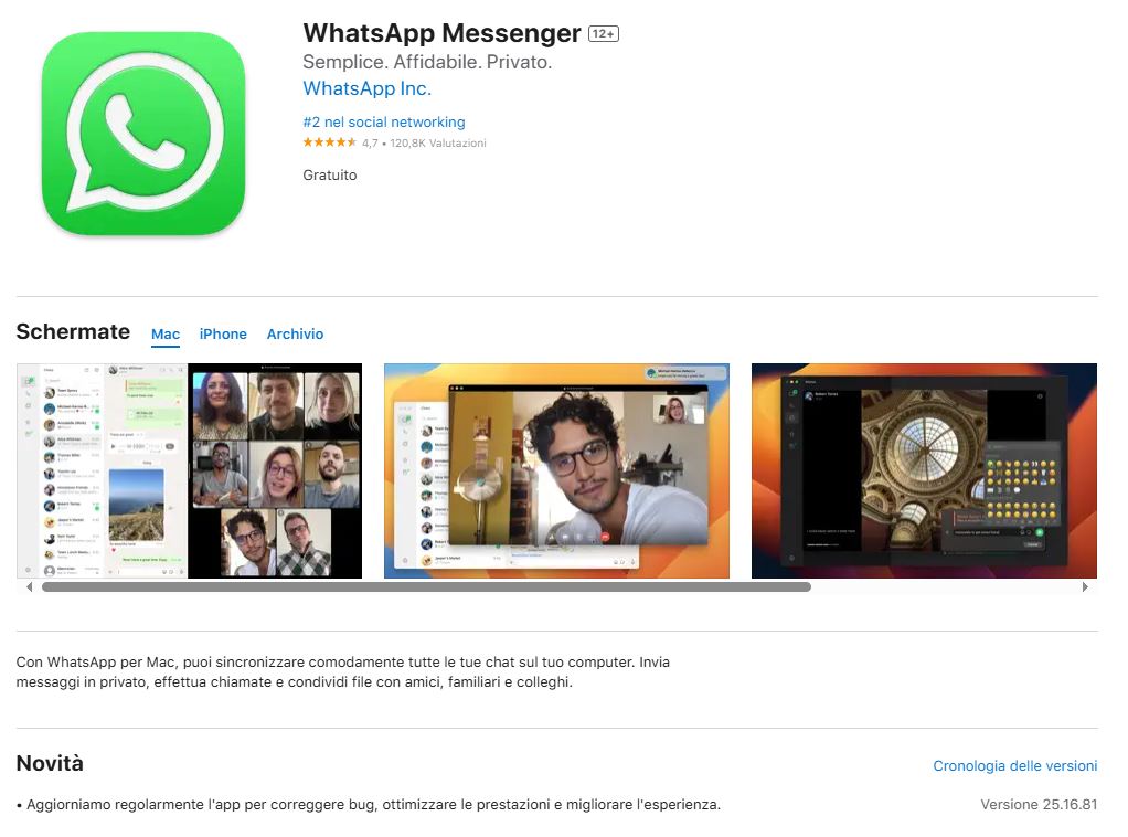 WhatsApp per iPad